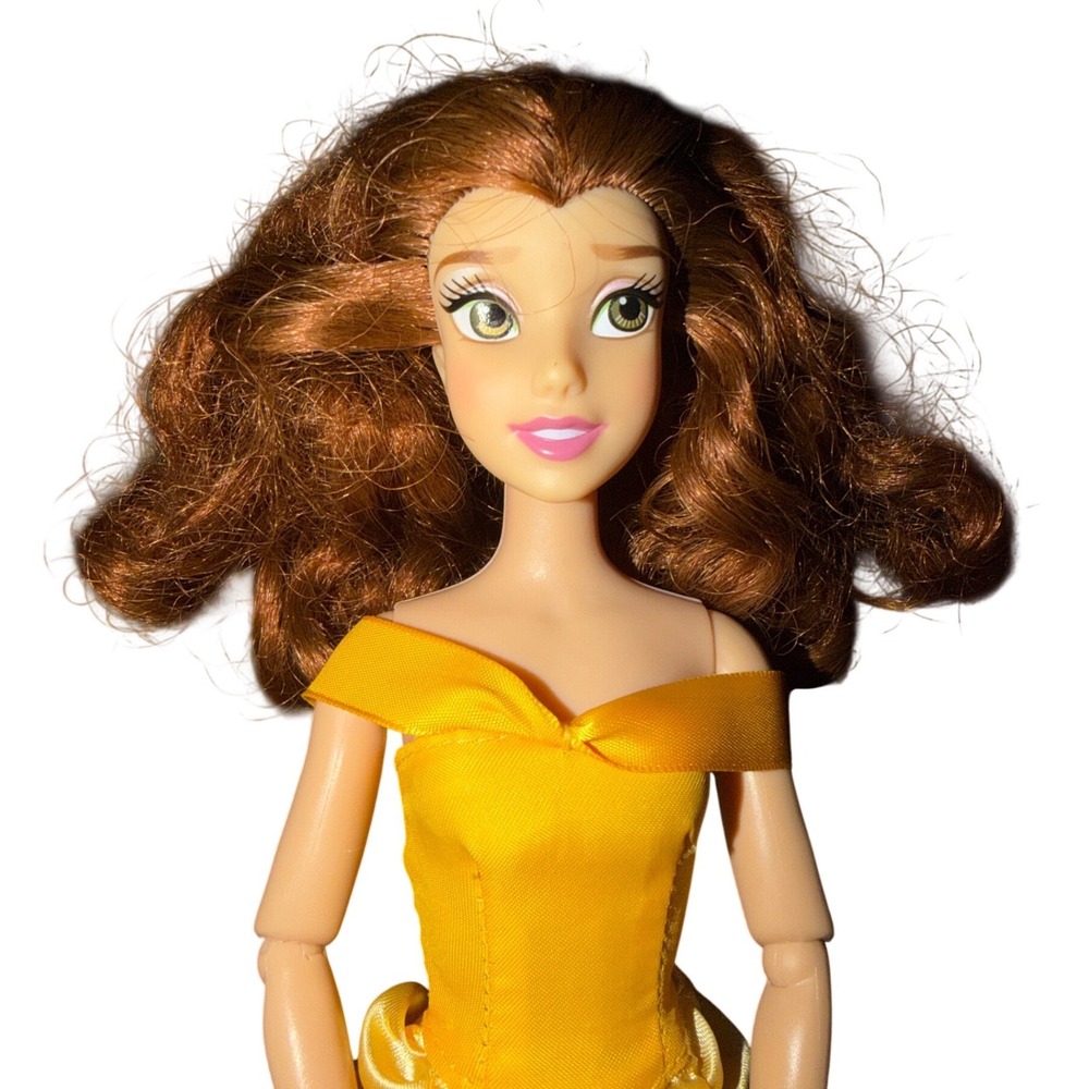 Disney Princess Belle Doll Beauty & The Beast Yellow Ballgown Articulated 16-17